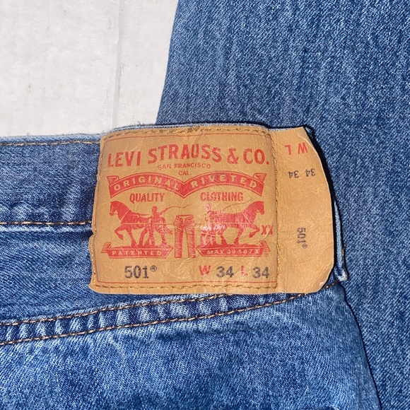 Levi 501 jeans W34 L34 - Picture 3 of 9